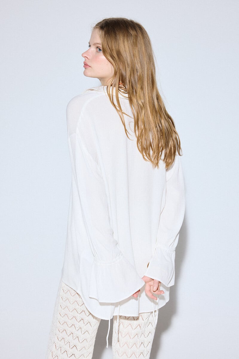 pedro del hierro Camisa blanca fluida Promoción por tiempo limitado