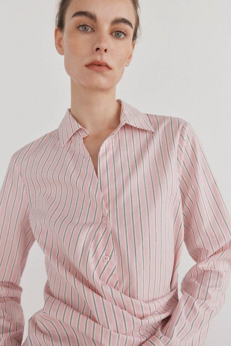 pedro del hierro Camisa de cuello solapa con escote pico Oferta especial de fábrica