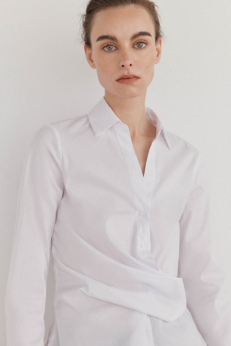 pedro del hierro Camisa de cuello solapa con escote pico Grandes descuentos