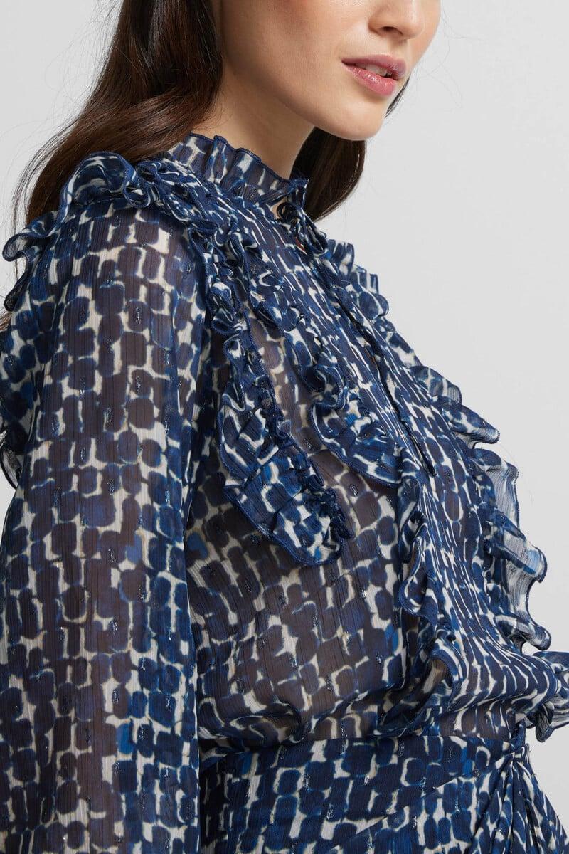 pedro del hierro Blusa volantes estampado Envío internacional gratuito