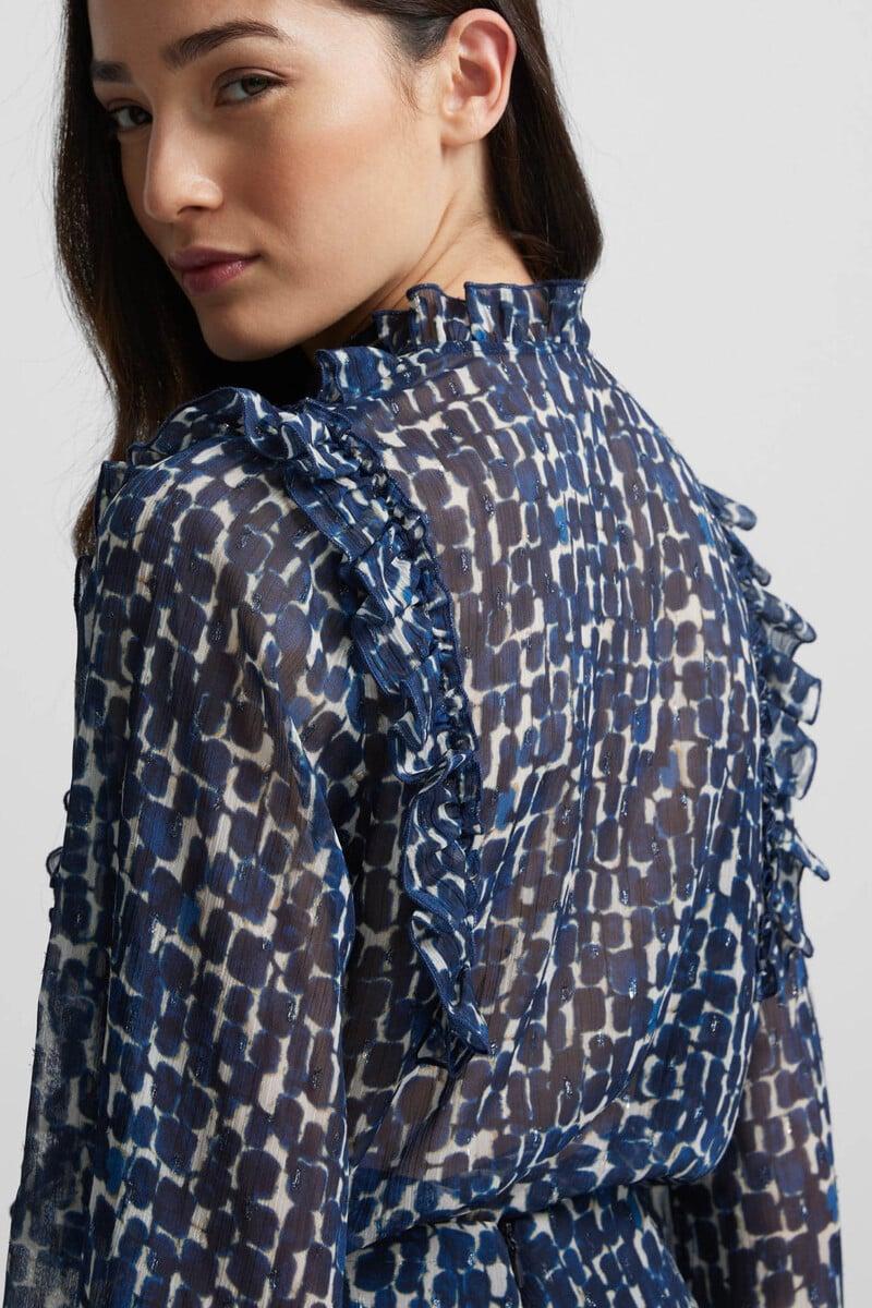 pedro del hierro Blusa volantes estampado Envío internacional gratuito