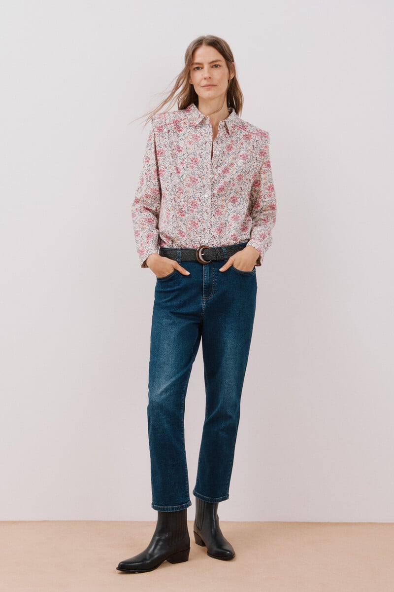 pedro del hierro Camisa de algodón detalle bordado Precios de Black Friday