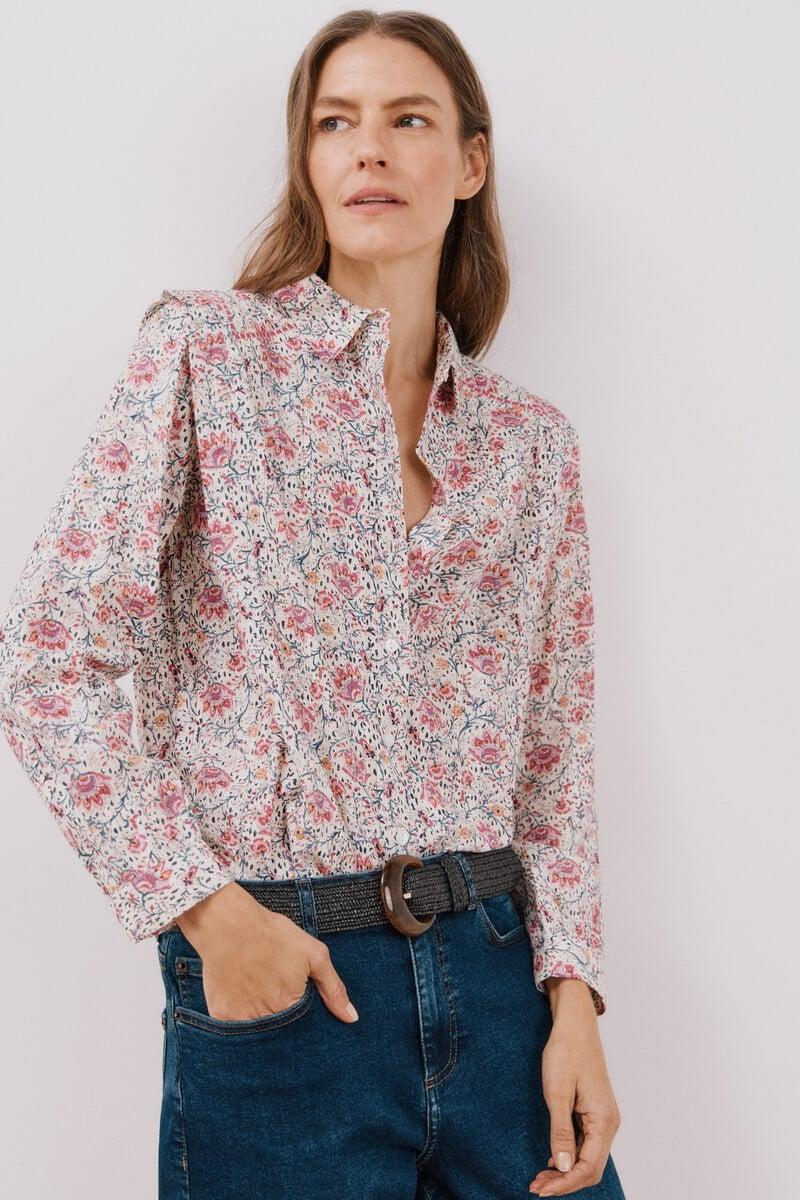 pedro del hierro Camisa de algodón detalle bordado Precios de Black Friday