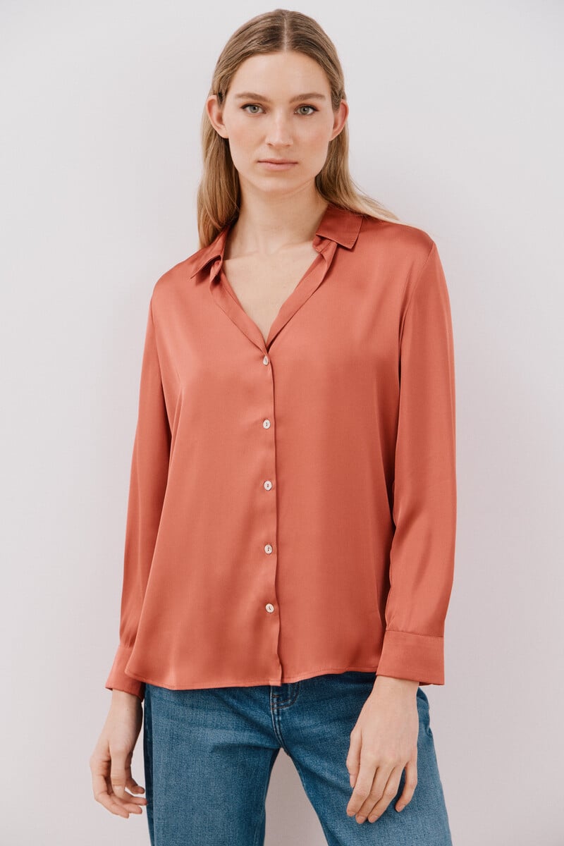 pedro del hierro Camisa satinada Descuentos del mes
