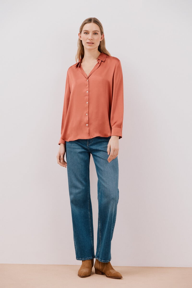 pedro del hierro Camisa satinada Descuentos del mes