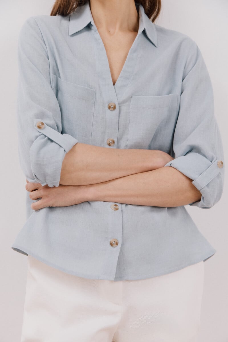 pedro del hierro Camisa algodón estampada Última moda