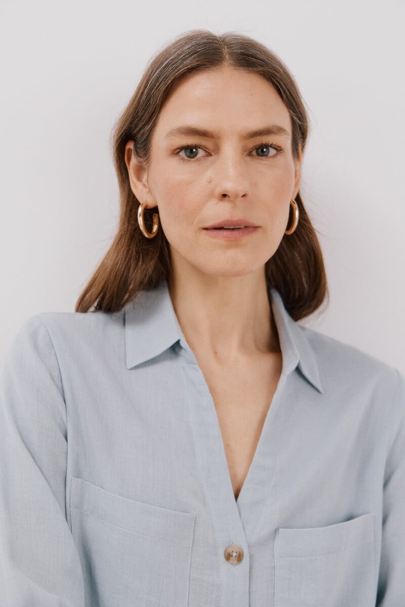 pedro del hierro Camisa algodón estampada Última moda