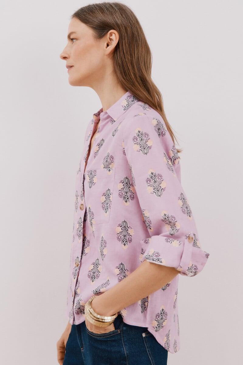 pedro del hierro Camisa algodón estampada Ofertas especiales