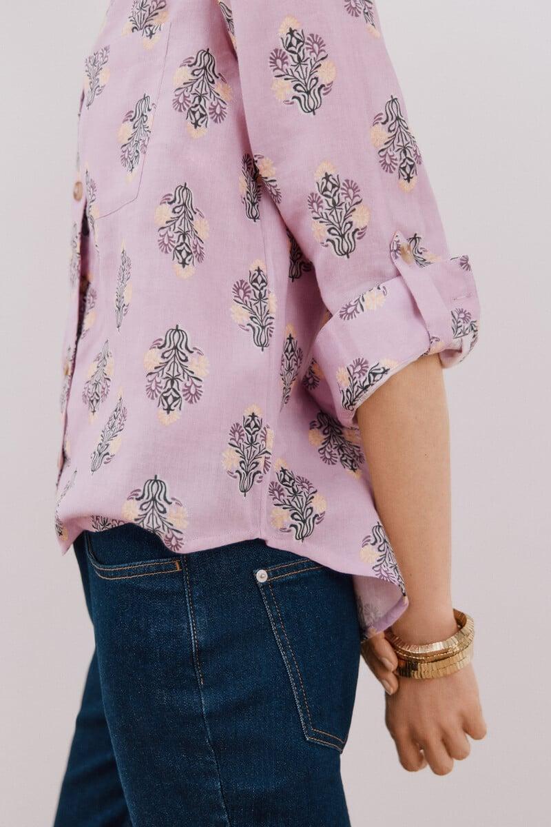 pedro del hierro Camisa algodón estampada Ofertas especiales
