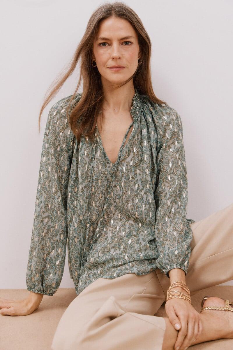 pedro del hierro Blusa detalle nido de abeja
