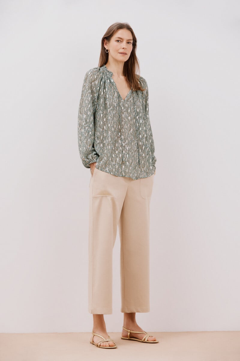 pedro del hierro Blusa detalle nido de abeja 2025
