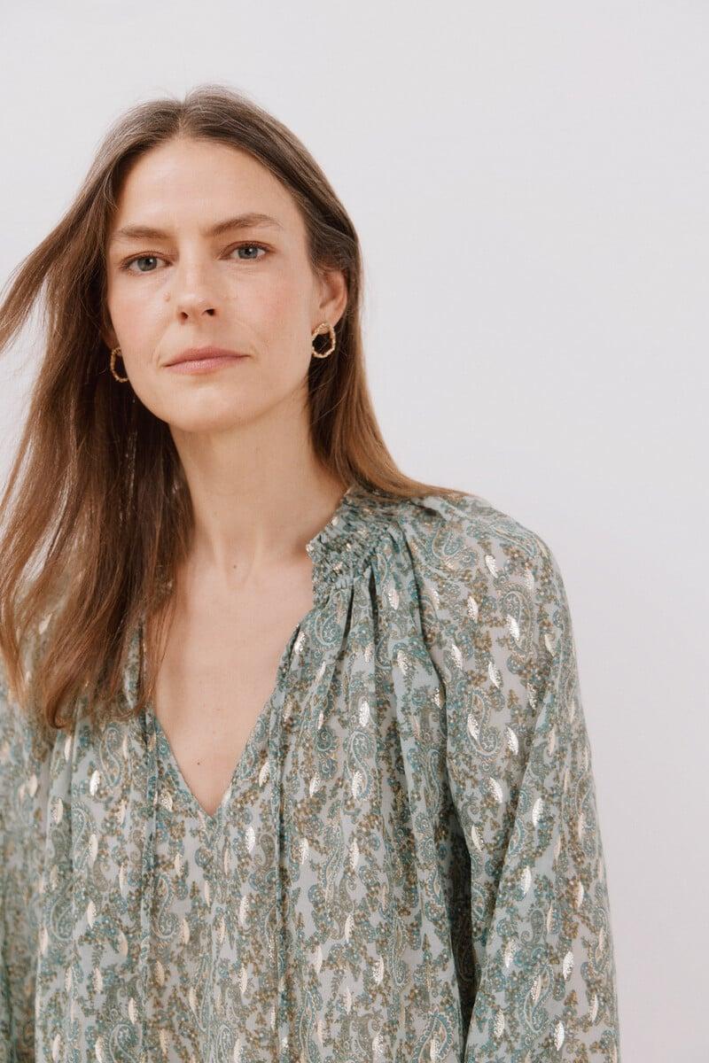 pedro del hierro Blusa detalle nido de abeja 2025