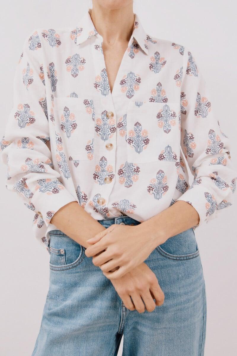 pedro del hierro Camisa algodón estampada