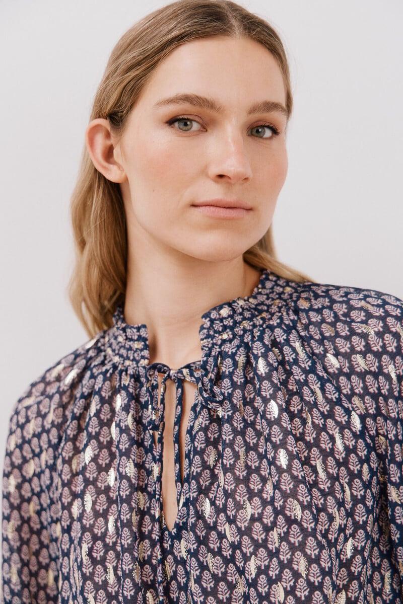 pedro del hierro Blusa detalle nido de abeja Outlet online