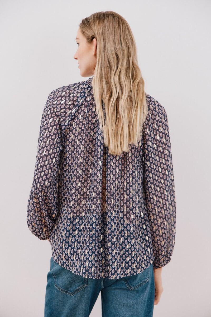 pedro del hierro Blusa detalle nido de abeja Outlet online
