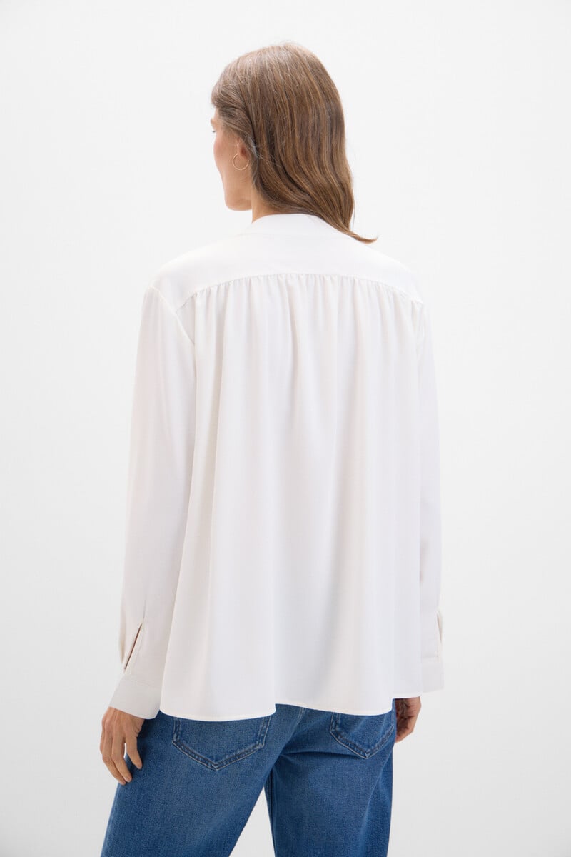 pedro del hierro Blusa fluida blanca En oferta