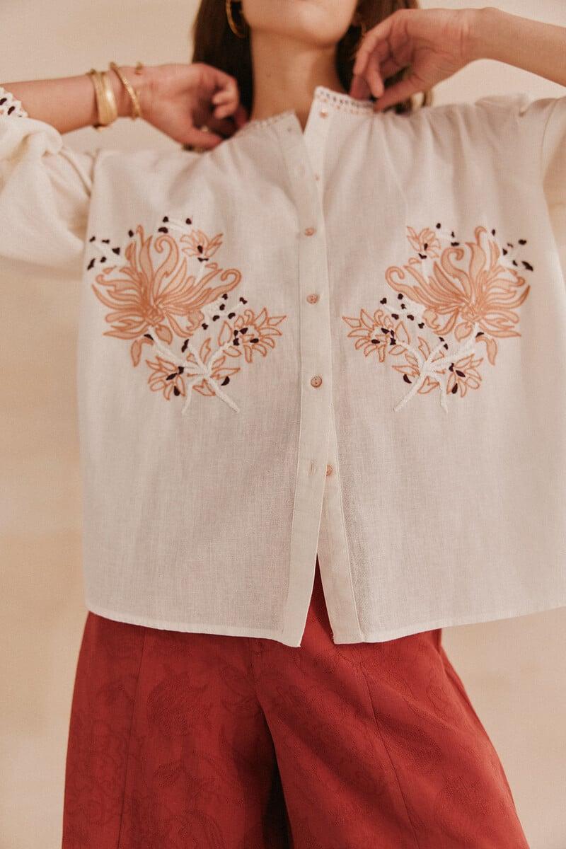 pedro del hierro Alicia. Blusa bordada Tienda