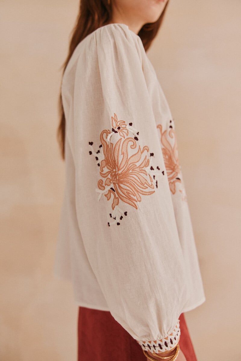pedro del hierro Alicia. Blusa bordada Tienda