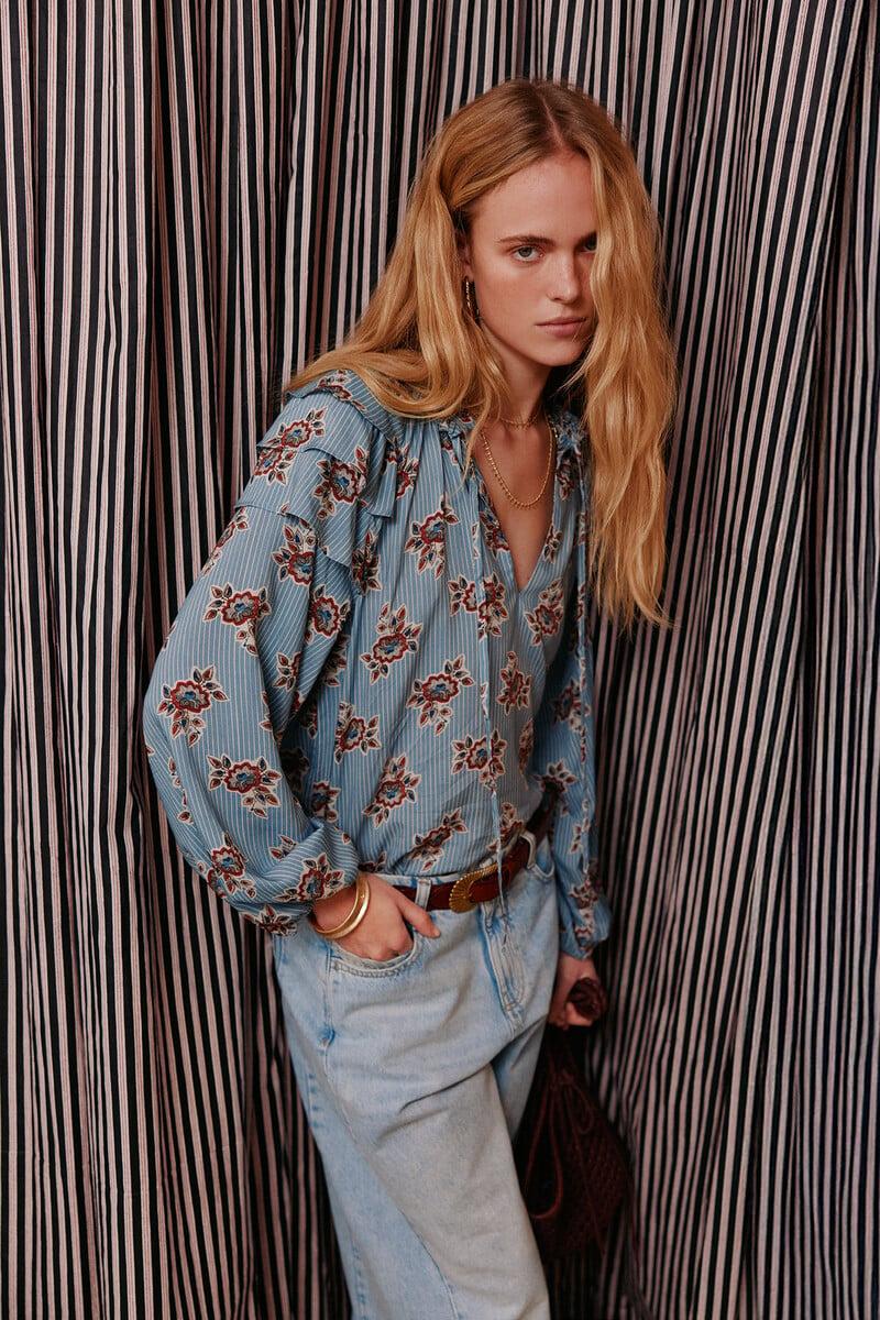pedro del hierro Camila. Blusa estampada Mejor oferta