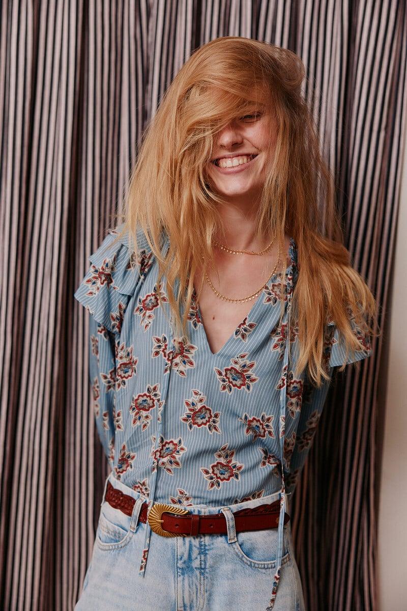 pedro del hierro Camila. Blusa estampada Mejor oferta
