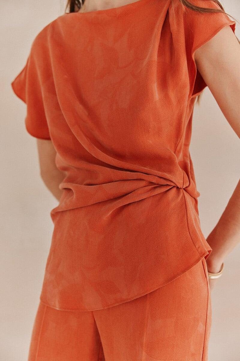 pedro del hierro Celia. Top nudo jacquard Rebajas online