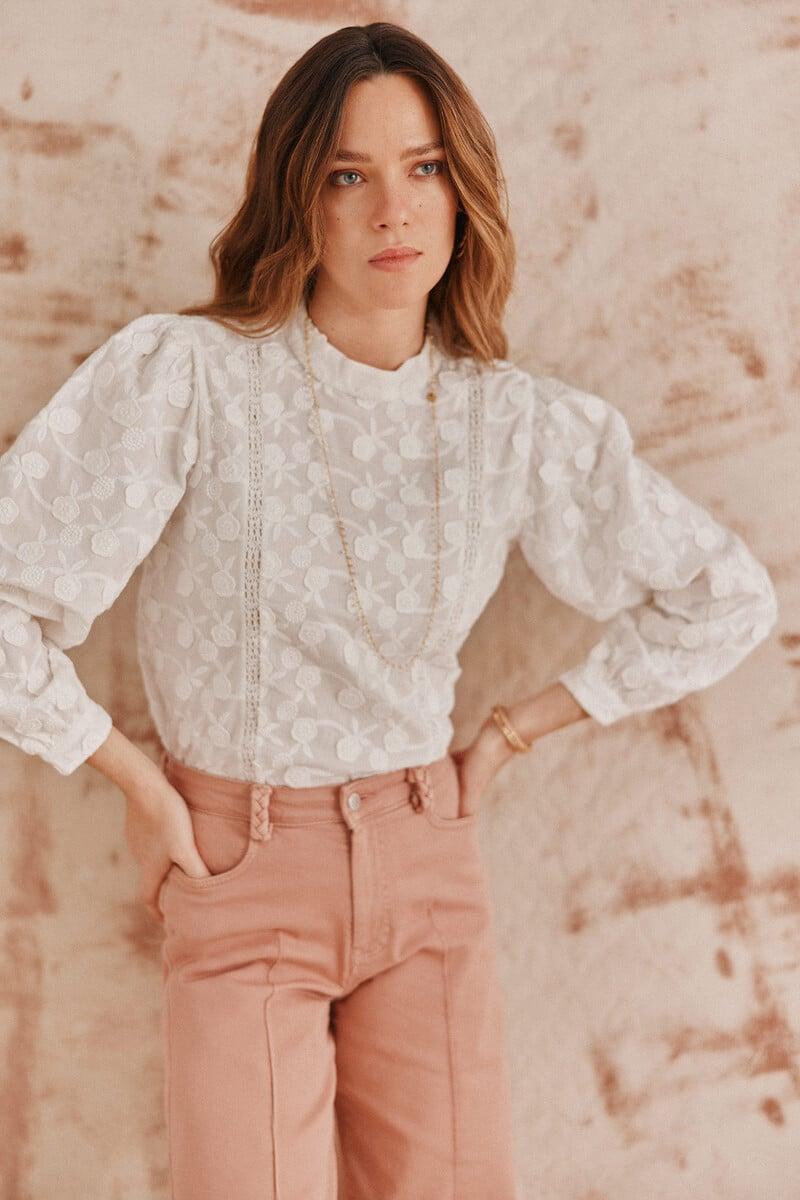 pedro del hierro Caterina. Blusa bordados Precio de fábrica
