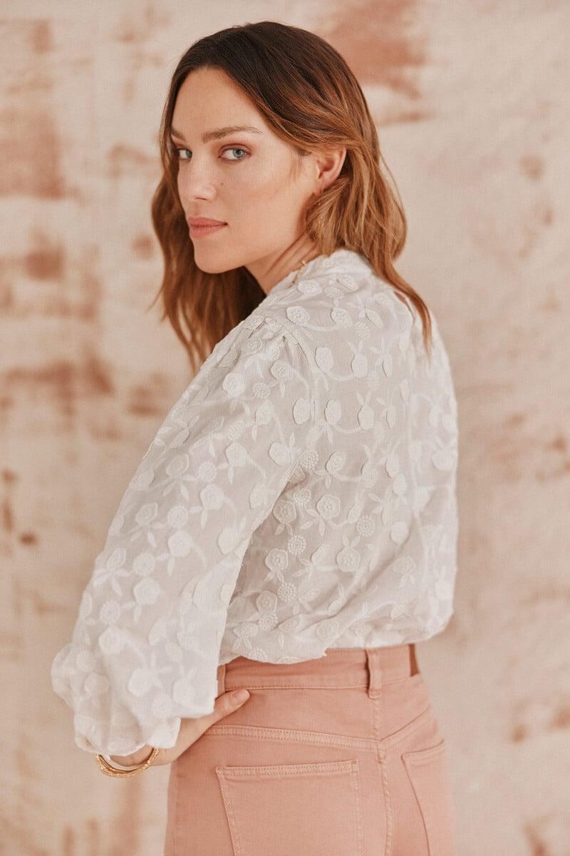 pedro del hierro Caterina. Blusa bordados Precio de fábrica