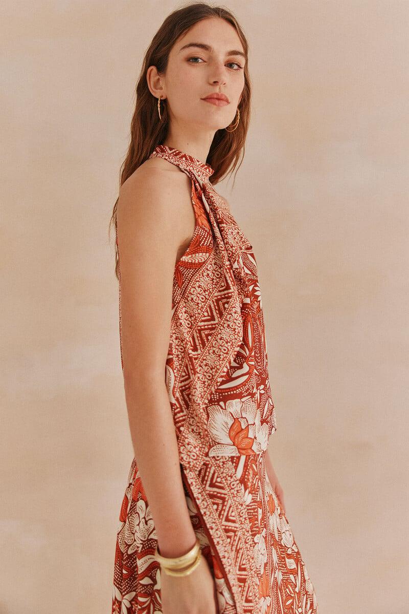 pedro del hierro Liana. Top estampado Promoción por tiempo limitado