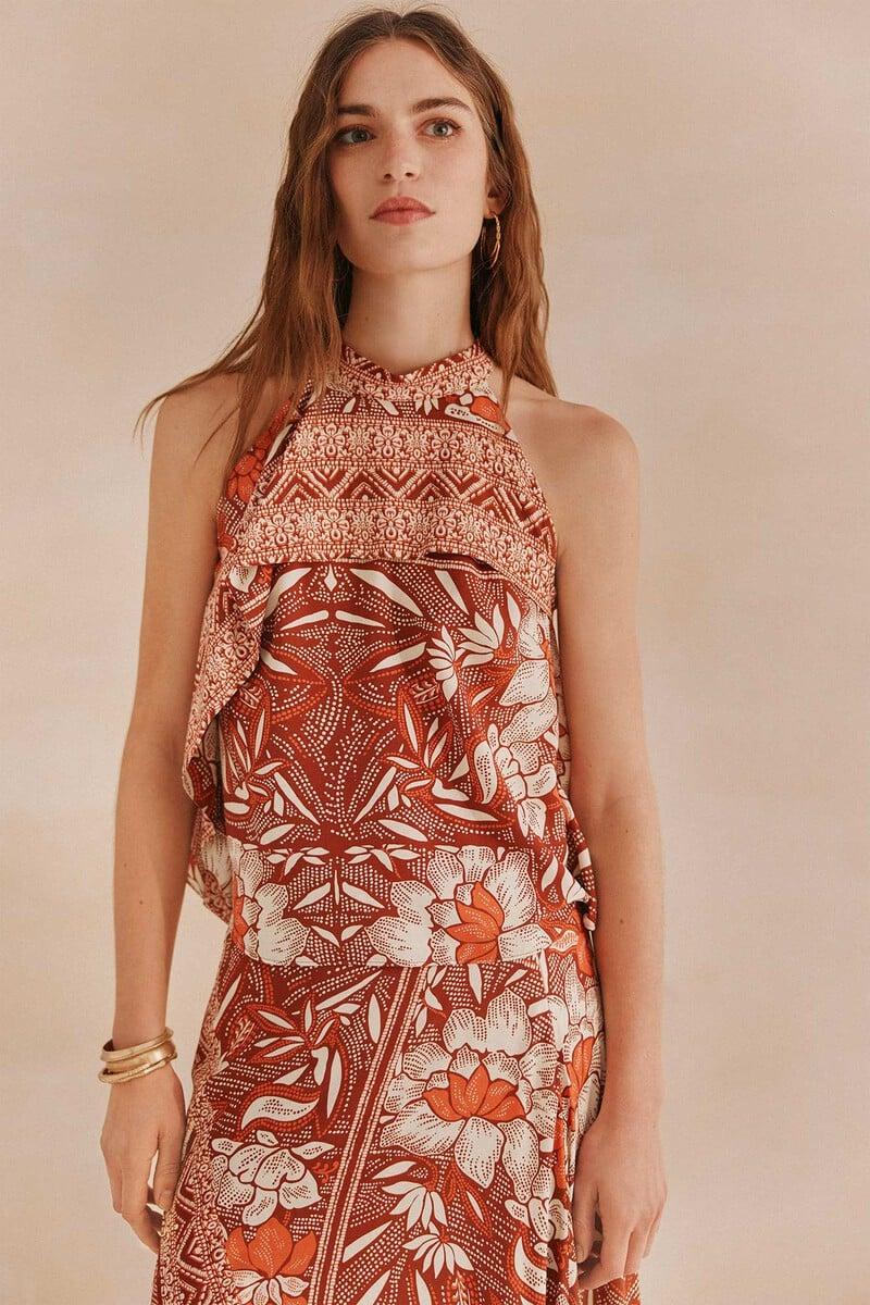 pedro del hierro Liana. Top estampado Promoción por tiempo limitado