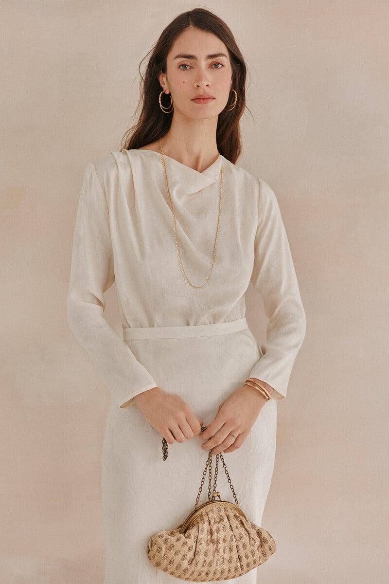 pedro del hierro Constanza. Blusa jacquard Solo hoy