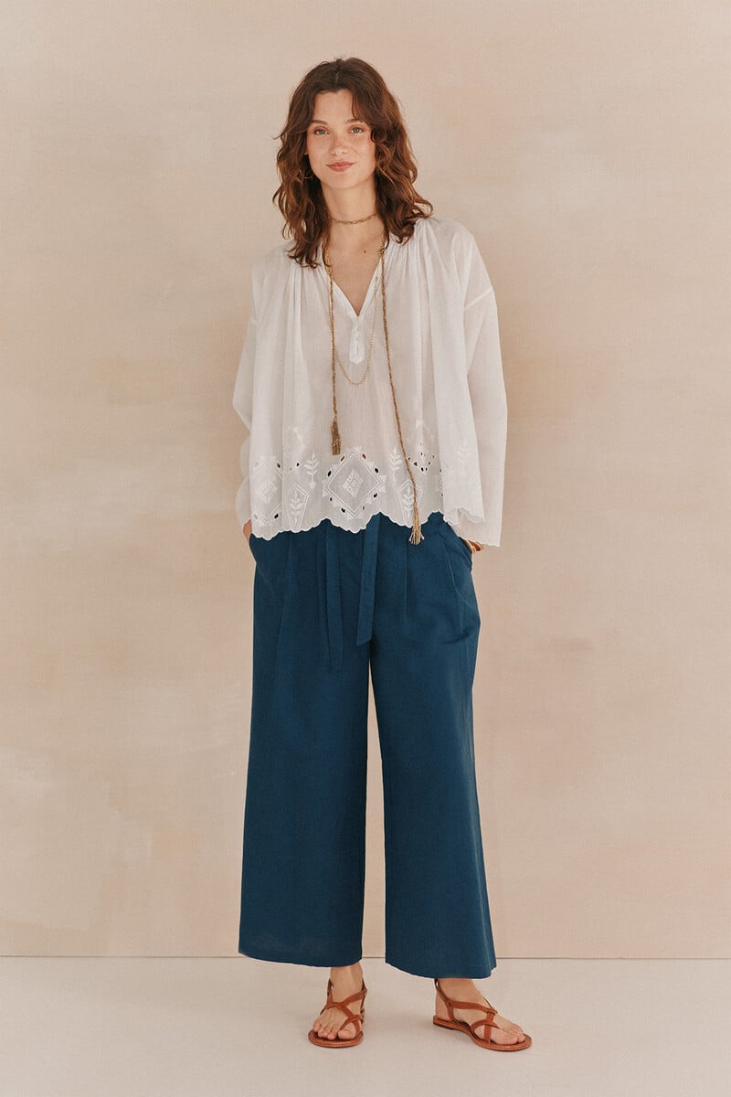 pedro del hierro Casandra. Blusón bordado Oferta especial de fábrica