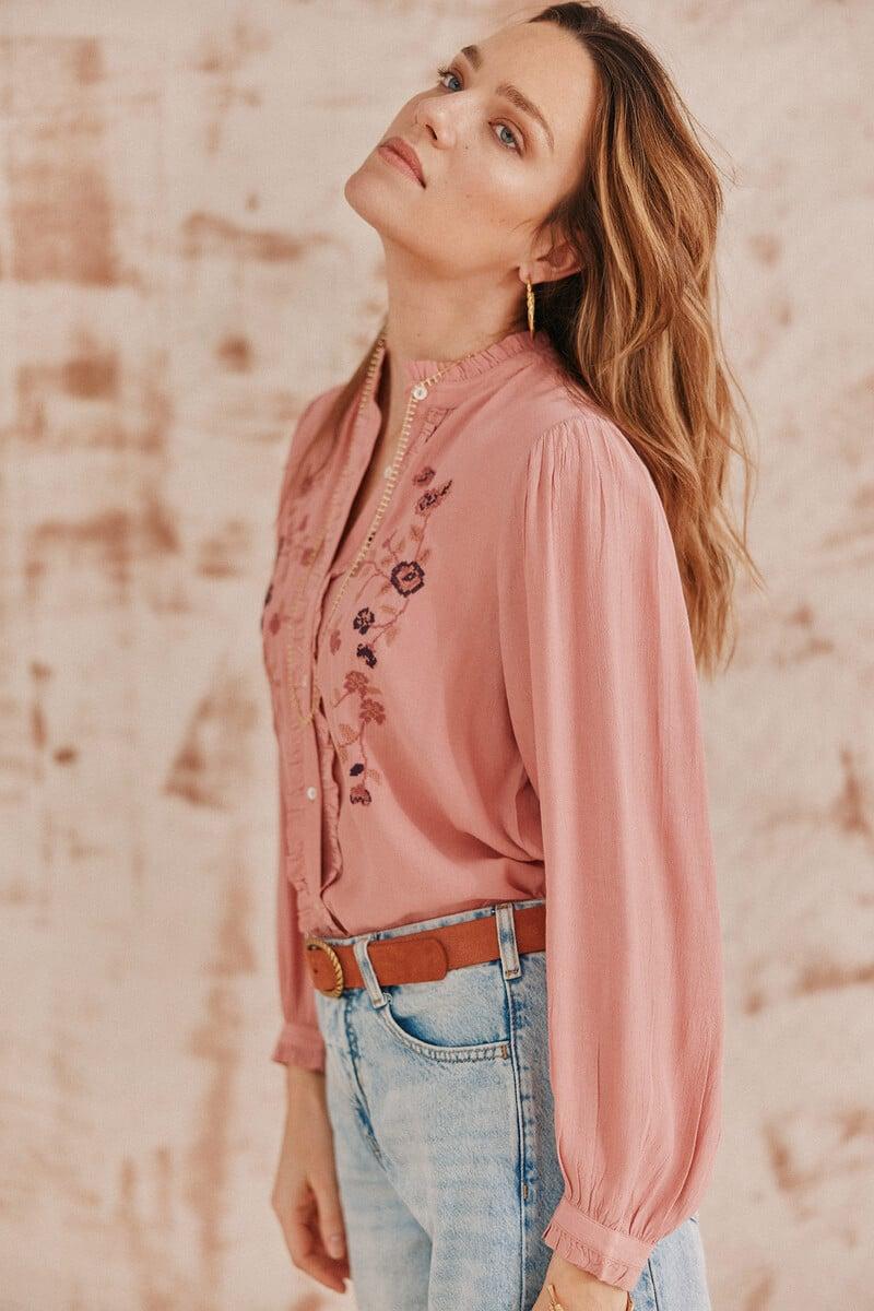 pedro del hierro Corina. Blusa bordada Solo queda un día