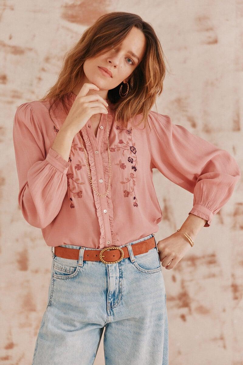 pedro del hierro Corina. Blusa bordada Solo queda un día