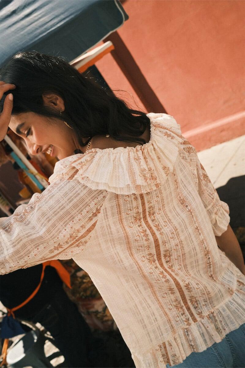 pedro del hierro Astrid. Blusa estampada Superdescuento