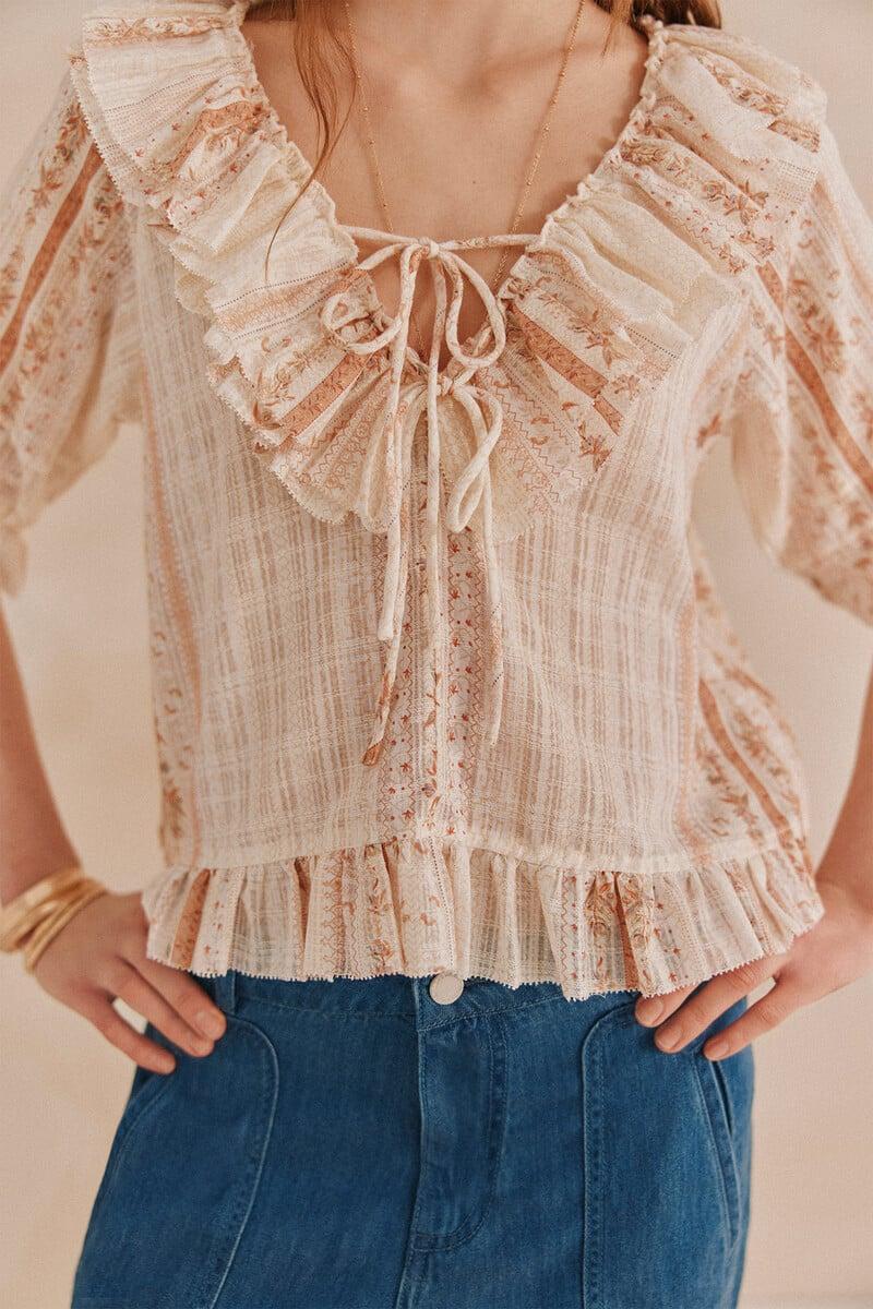 pedro del hierro Astrid. Blusa estampada Superdescuento