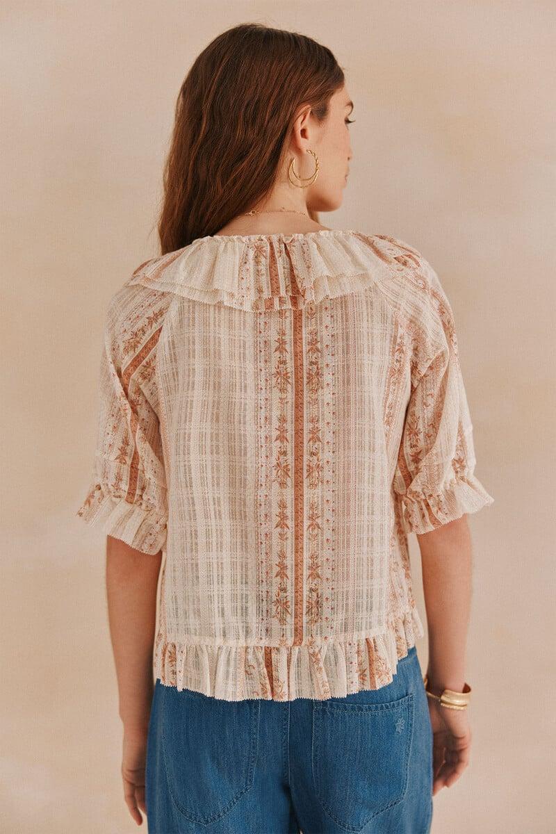 pedro del hierro Astrid. Blusa estampada Superdescuento