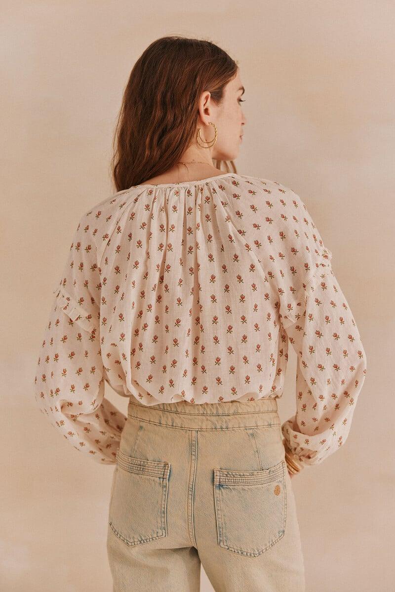 pedro del hierro Gemma. Blusa estampada Grandes descuentos