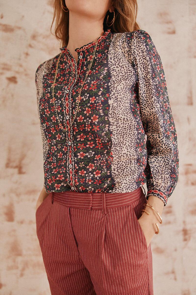 pedro del hierro Creta. Blusa estampada Tienda de fábrica