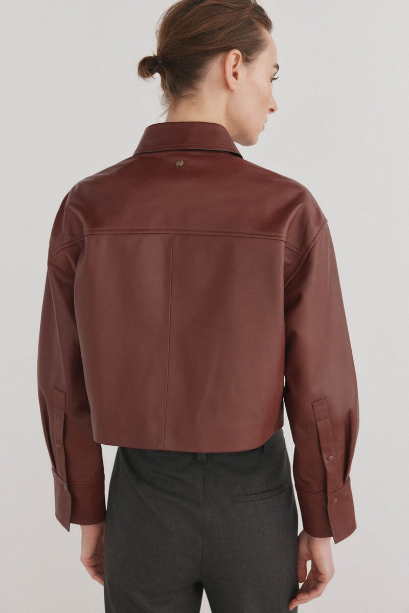 pedro del hierro Camisa piel crop En oferta