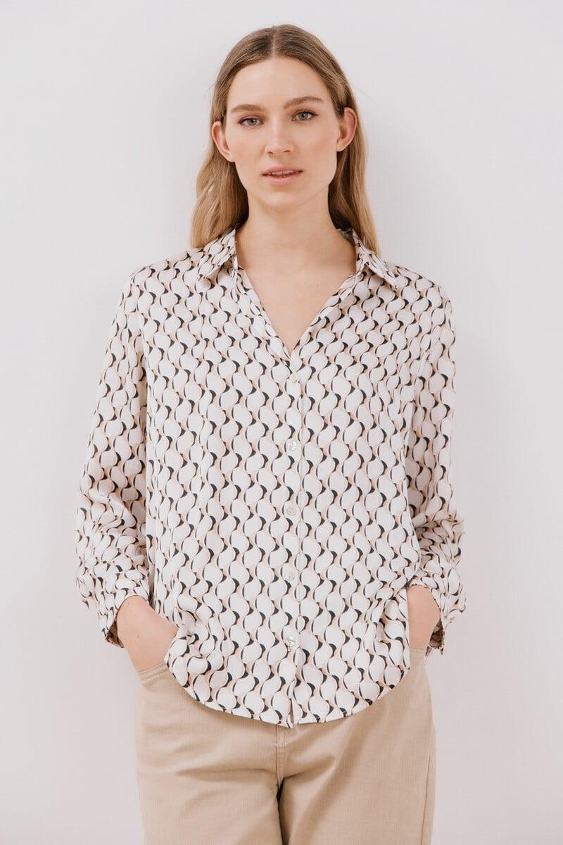pedro del hierro Blusa satinada manga larga Descuento por venta flash