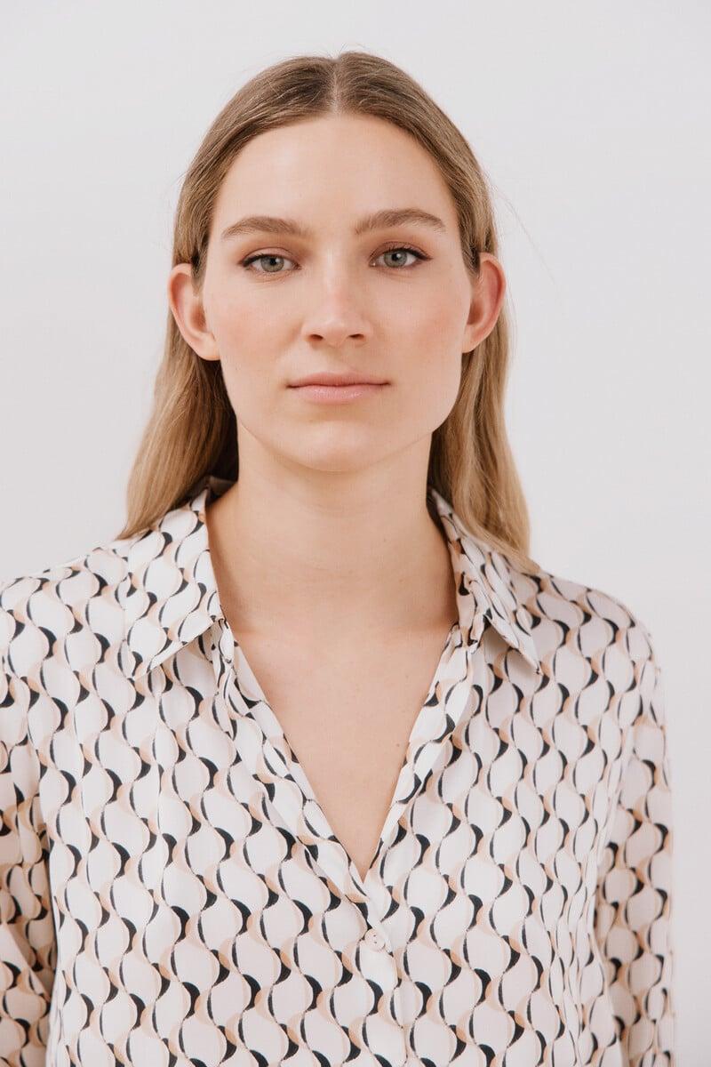 pedro del hierro Blusa satinada manga larga Descuento por venta flash
