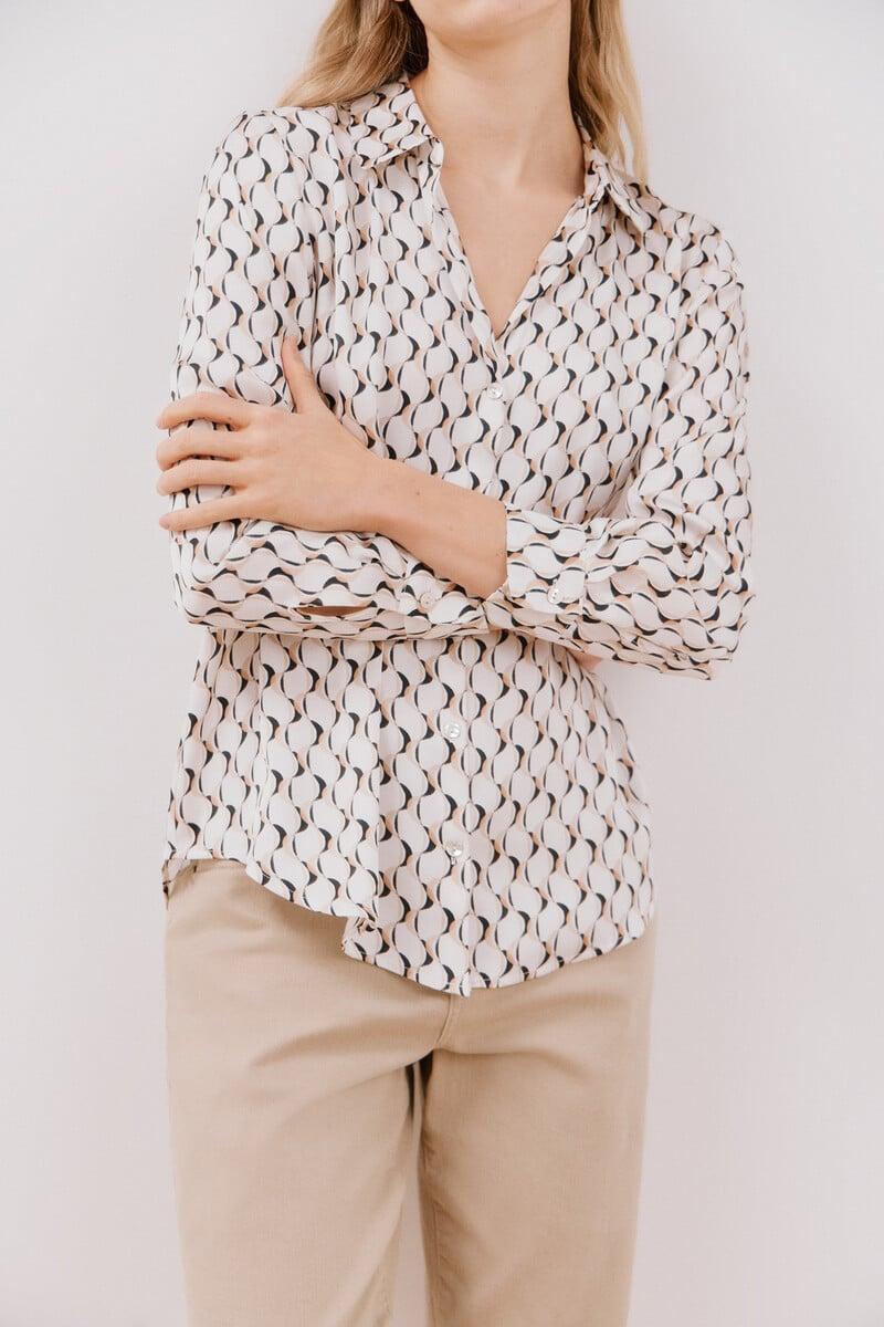 pedro del hierro Blusa satinada manga larga Descuento por venta flash
