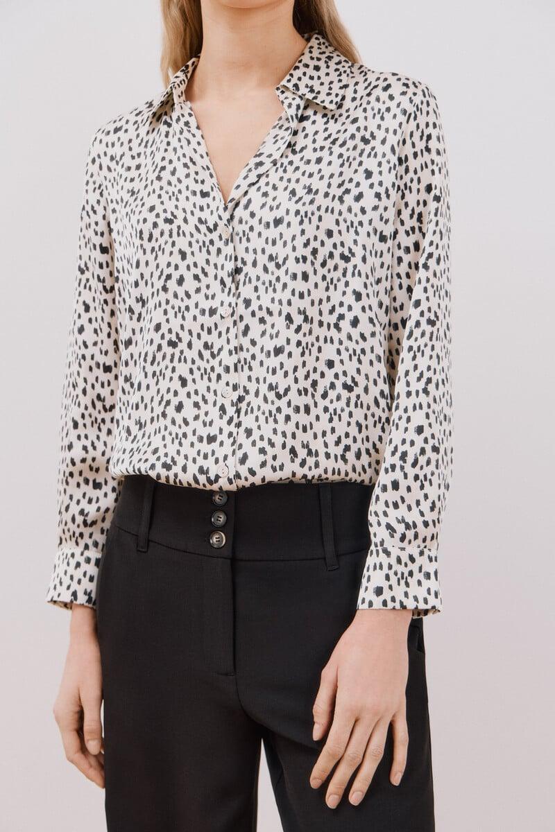 pedro del hierro Blusa satinada manga larga Ofertas especiales