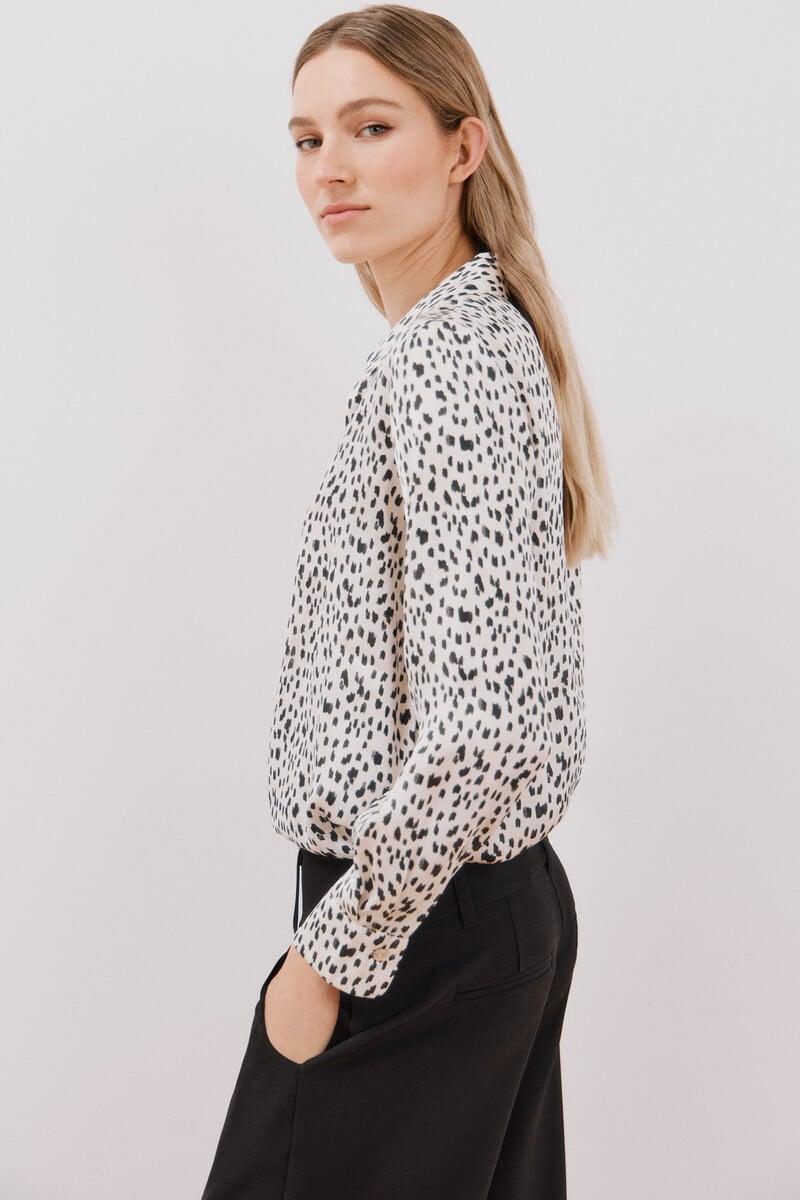 pedro del hierro Blusa satinada manga larga Ofertas especiales