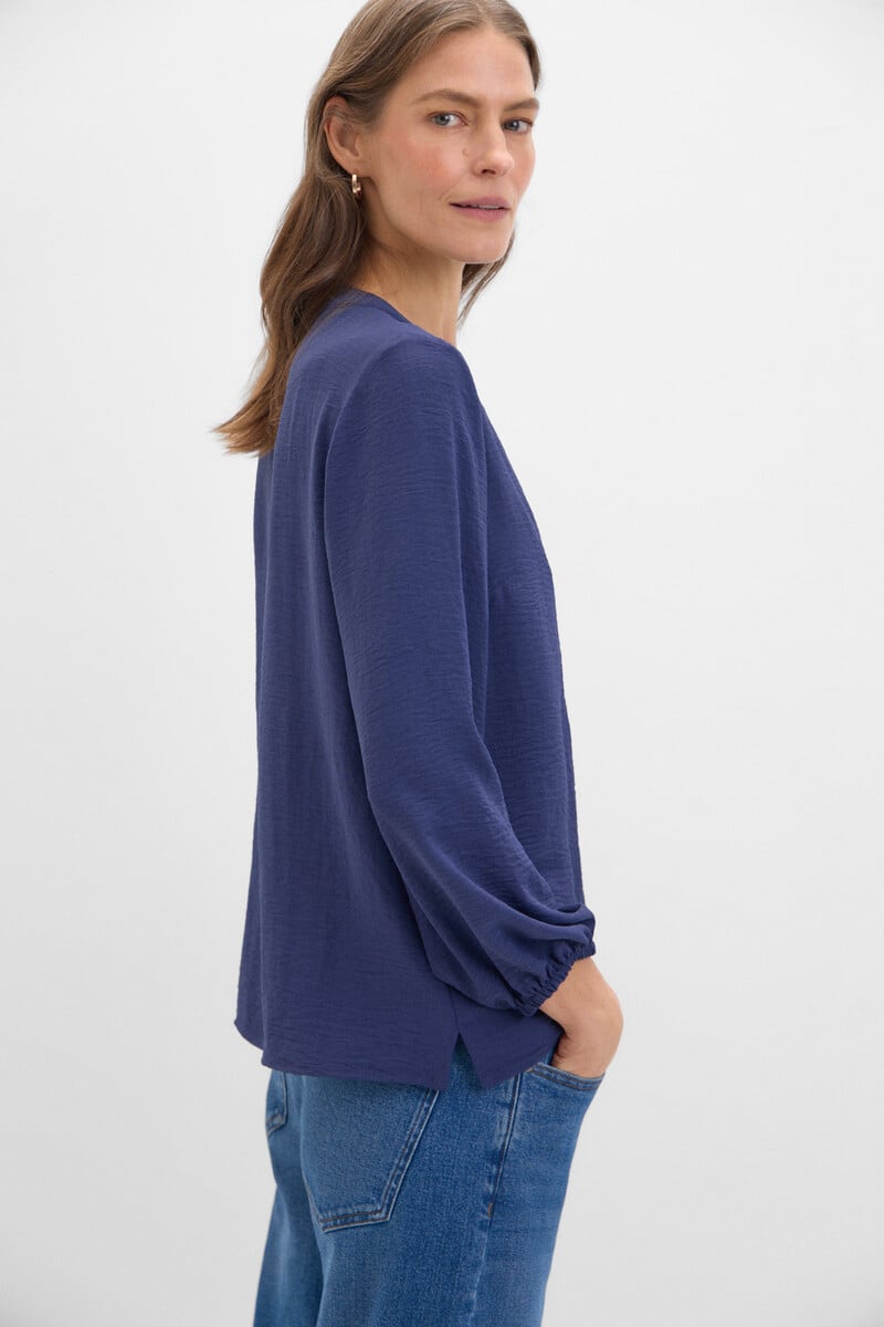pedro del hierro Blusa cuello mao manga larga Rebajas de fin de temporada