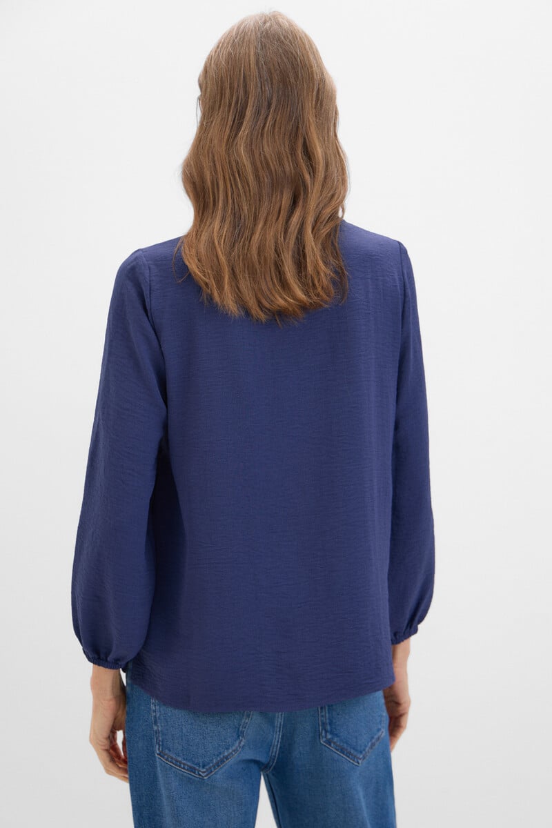 pedro del hierro Blusa cuello mao manga larga Rebajas de fin de temporada
