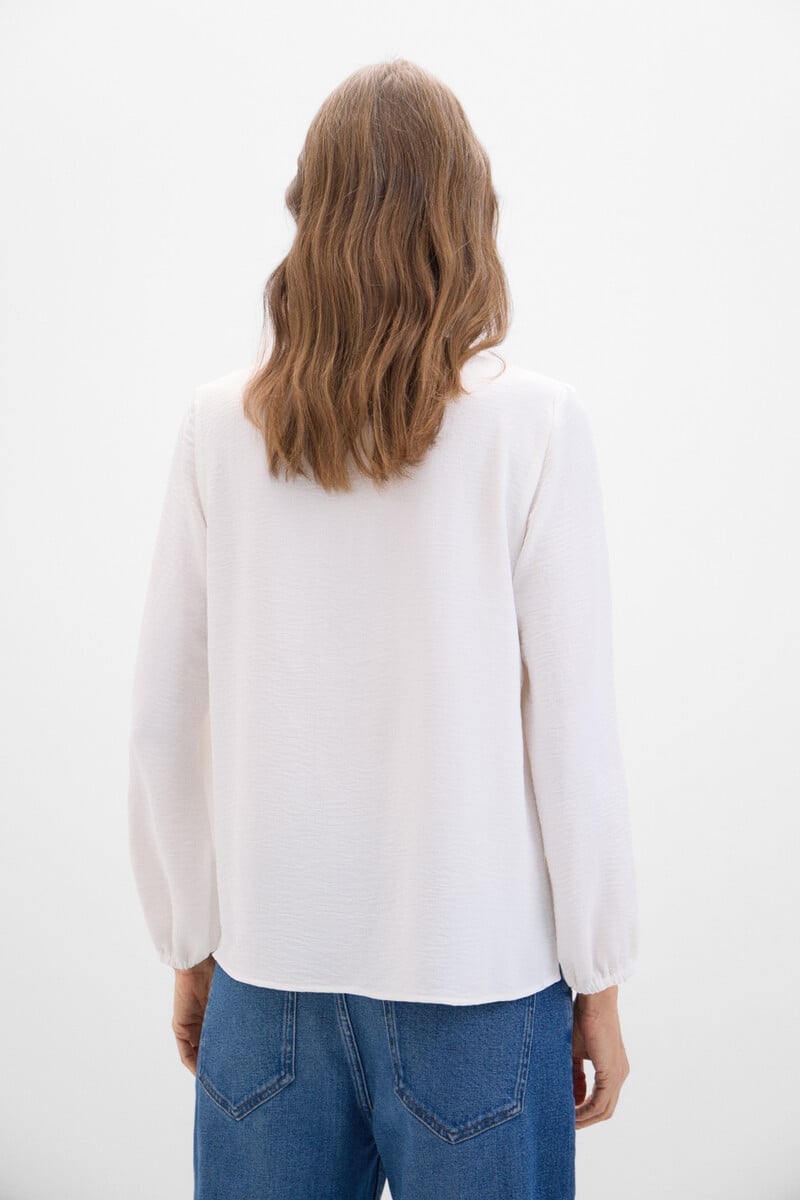 pedro del hierro Blusa cuello mao manga larga Rebajas