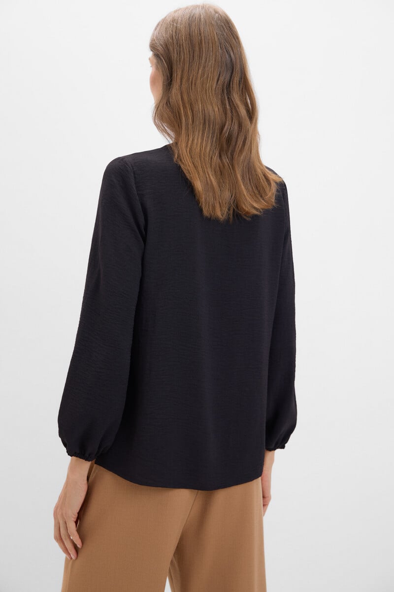 pedro del hierro Blusa cuello mao manga larga Ofertas