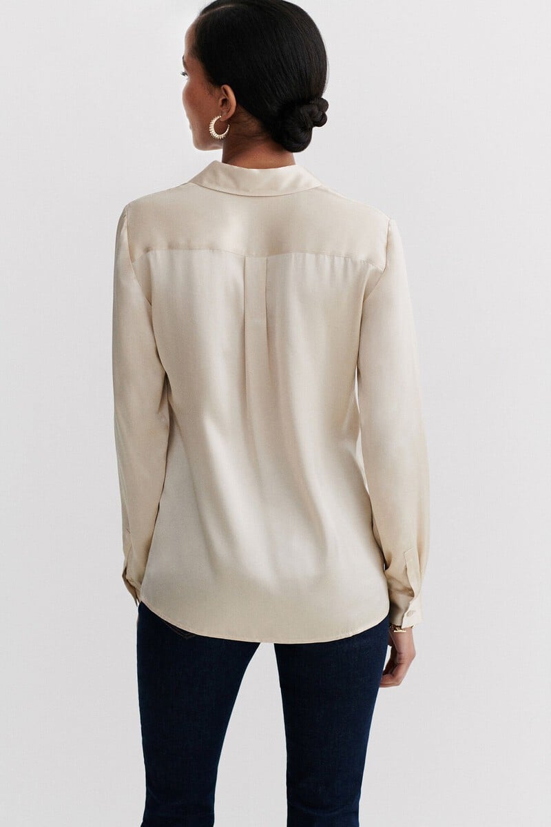 pedro del hierro Camisa de seda Jeanne B Gran oferta
