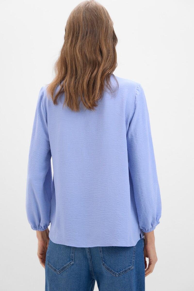 pedro del hierro Blusa cuello mao manga larga Ventas relámpago